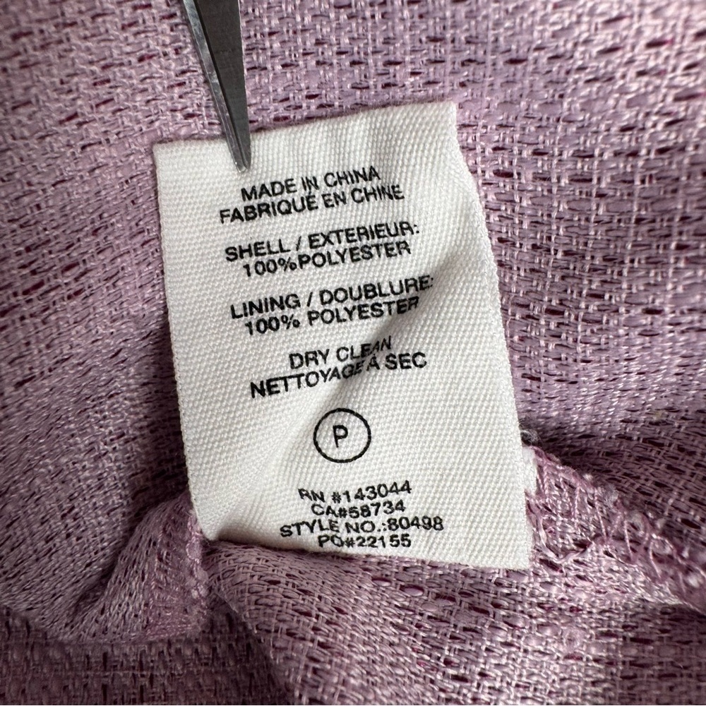 AVEC LES FILLES Lavender Cropped Lightweight Jacket Size XL Full zip Hoodie - Picture 9 of 12